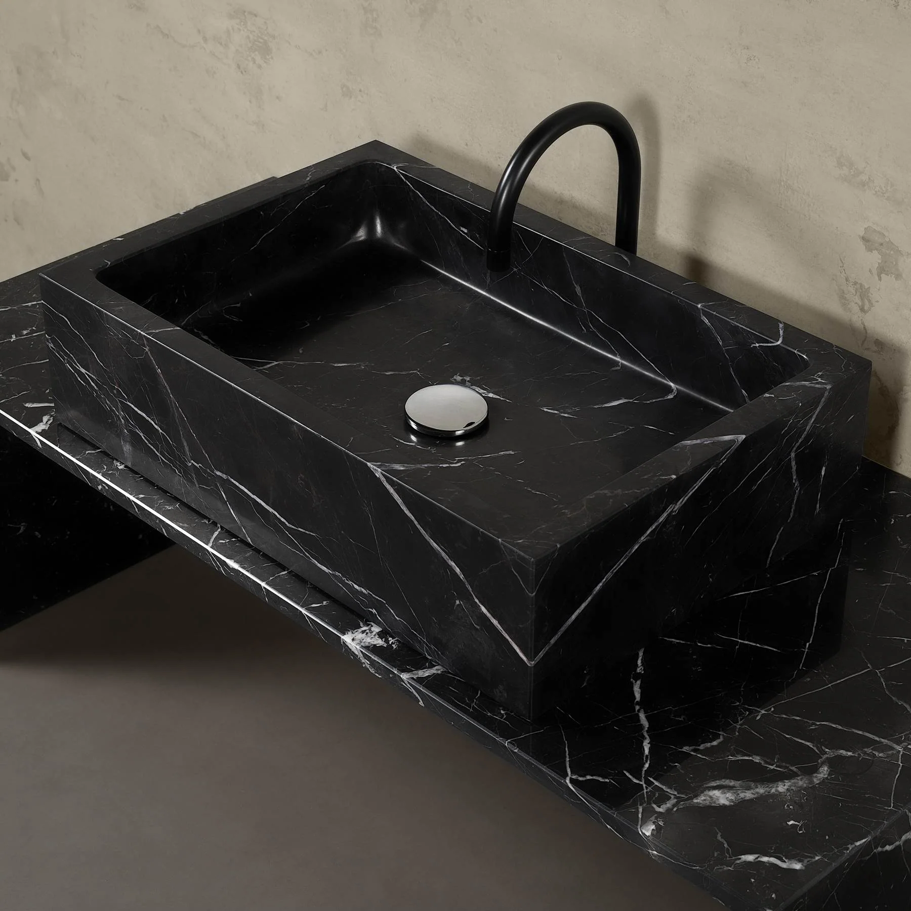 Lago Nero Marmor Waschbecken - Image 4