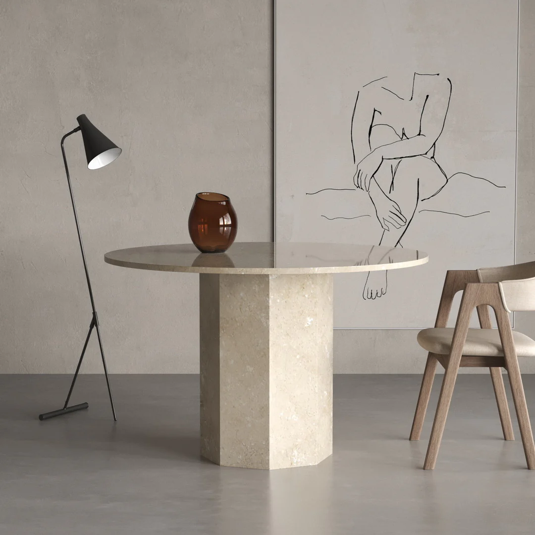 Octagon Marmor Esstisch - Image 23