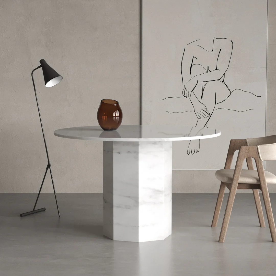 Octagon Marmor Esstisch - Image 6