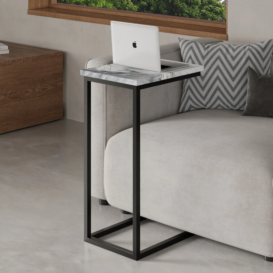 Stockholm Marmor Laptop Tisch - Image 37